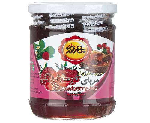 مربا توت فرنگی 320 گرمی بهروز | پخش مواد غذایی و بهداشتی پیمان استان قم